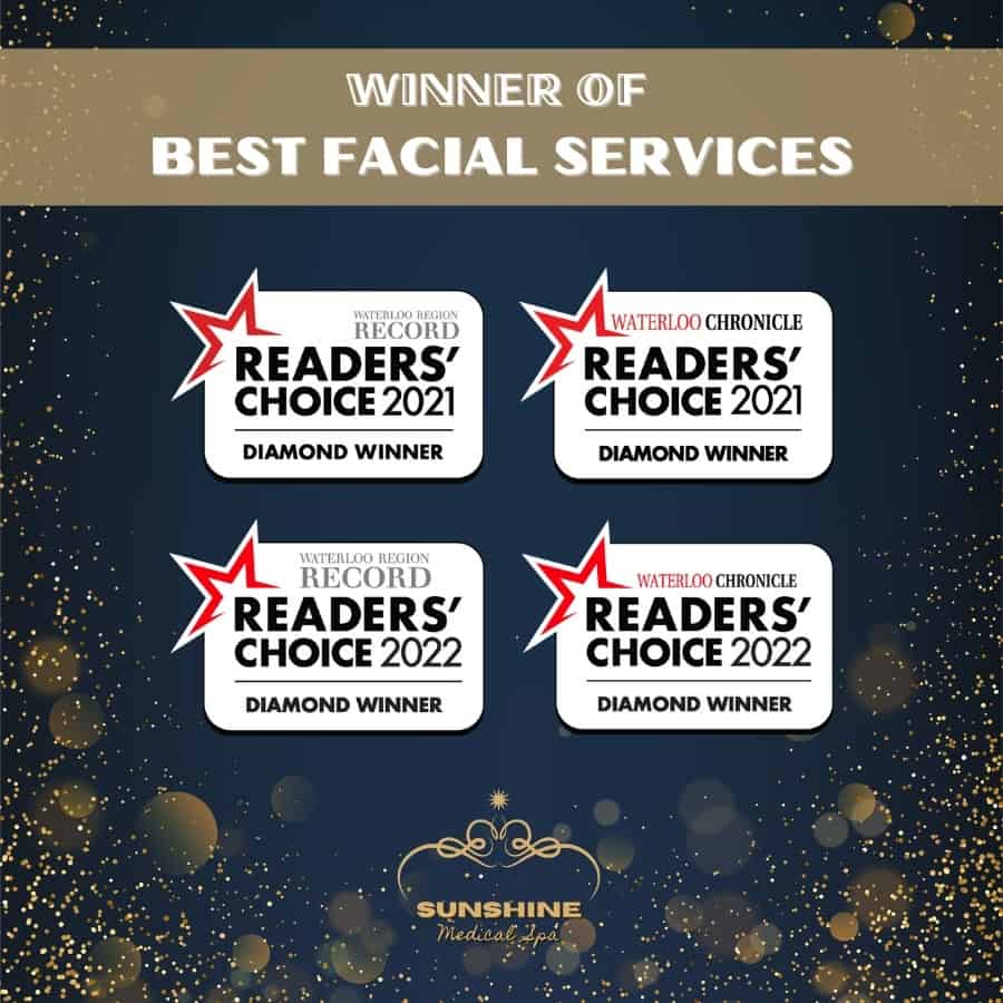 We are the winner of several local Best Facial Services Awards in Kitchener Waterloo area.